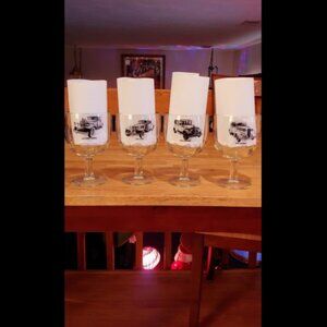 Vintage Barware Set of 4 Beer Goblets